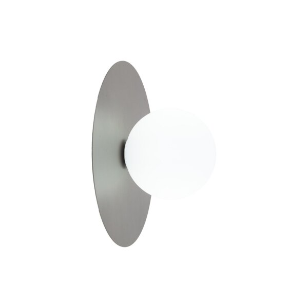 Wandleuchte blendarm Glas Weiß Braun G9 H:25 cm Kugel