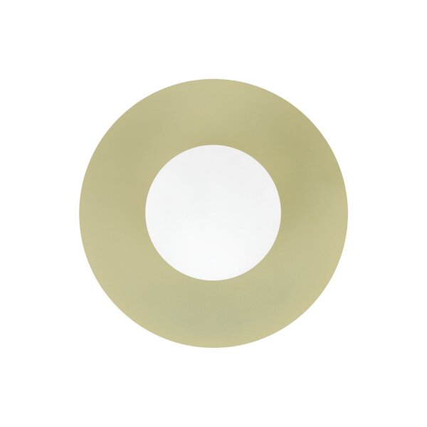 Wandleuchte Glas Kugel Metall Pistazie G9 H:25 cm rund