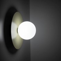 Wandleuchte Glas Kugel Metall Pistazie G9 H:25 cm rund