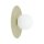 Wandleuchte Glas Kugel Metall Pistazie G9 H:25 cm rund