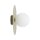 Wandleuchte Glas Kugel Metall Pistazie G9 H:25 cm rund