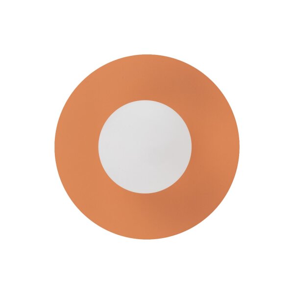 Wandleuchte Glas Metall Weiß Orange G9 B:25 cm rund