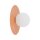 Wandleuchte Glas Metall Weiß Orange G9 B:25 cm rund