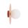 Wandleuchte Glas Metall Weiß Orange G9 B:25 cm rund