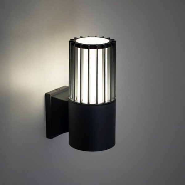 Außenwandleuchte Uplight Weiß Grau E27 H:20 cm IP54