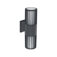 Wandleuchte Up Down Aluminium Grau E27 H:30 cm IP54