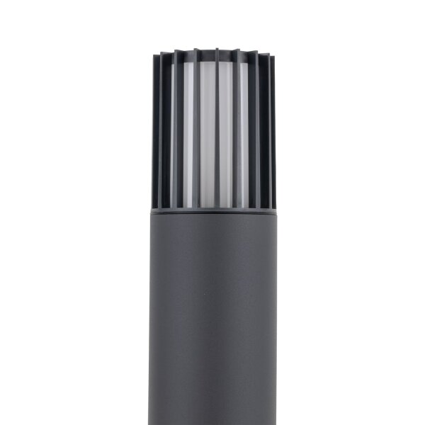 Pollerleuchte blendarm Aluminium Grau H:80 cm IP54 E27