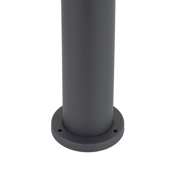 Pollerleuchte blendarm Aluminium Grau H:80 cm IP54 E27