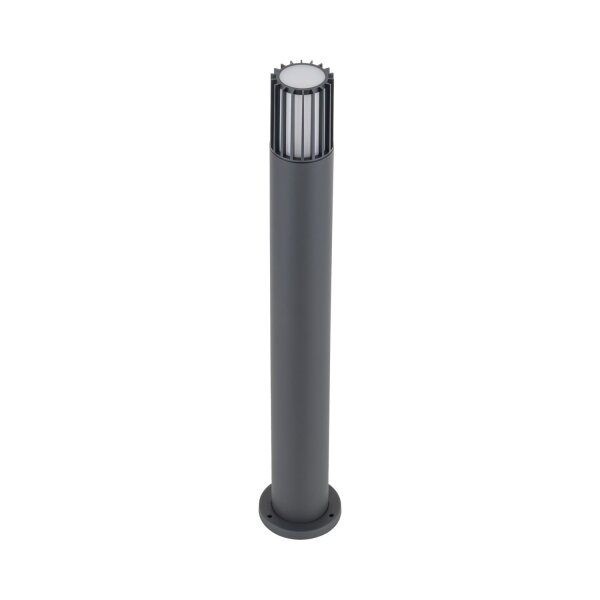 Pollerleuchte blendarm Aluminium Grau H:80 cm IP54 E27