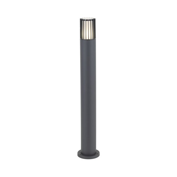 Pollerleuchte blendarm Aluminium Grau H:80 cm IP54 E27