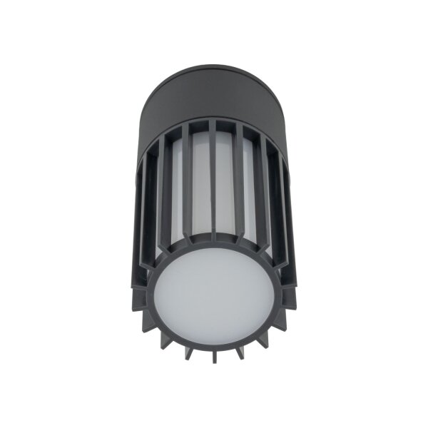 Außendeckenleuchte blendarm Alu Grau Ø9 cm E27 IP54