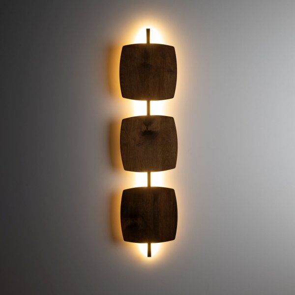 LED Wandleuchte indirekt 3000K Holz Braun H:95,5 cm