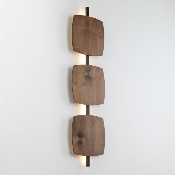 LED Wandleuchte indirekt 3000K Holz Braun H:95,5 cm