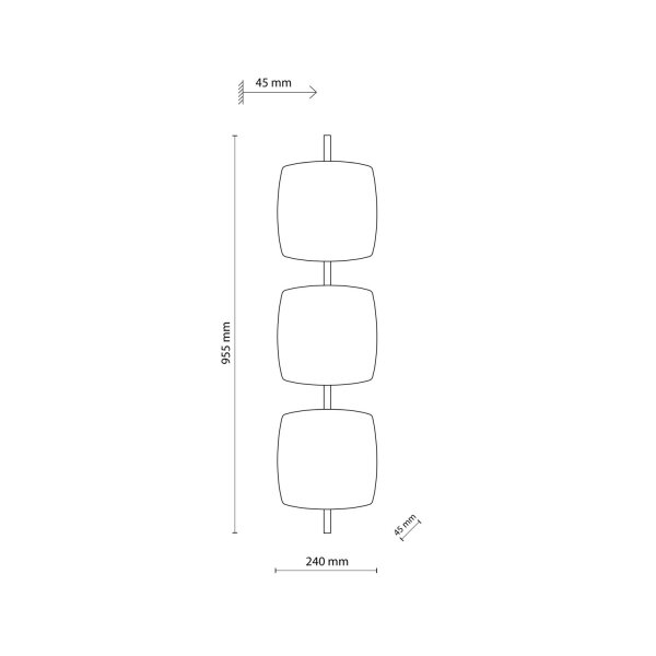 LED Wandleuchte indirekt 3000K Holz Braun H:95,5 cm