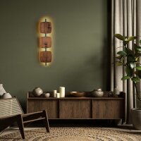 LED Wandleuchte indirekt 3000K Holz Braun H:95,5 cm
