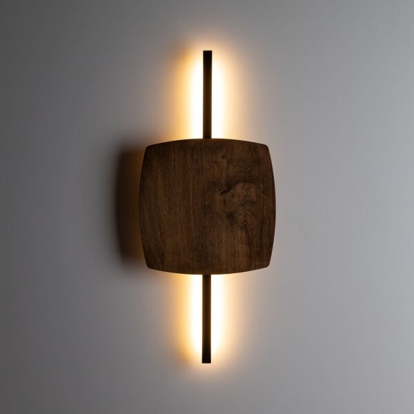 LED Wandleuchte indirekt 3000K Holz Braun H:55 cm