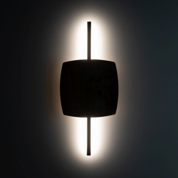 LED Wandleuchte indirekt 3000K Holz Braun H:55 cm