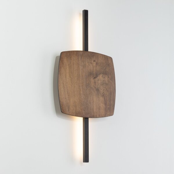 LED Wandleuchte indirekt 3000K Holz Braun H:55 cm