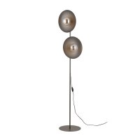 Stehleuchte 2-flammig Glas Metall Braun G9 H:160 cm