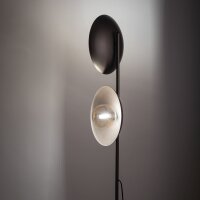 Stehleuchte 2-flammig Glas Metall Braun G9 H:160 cm