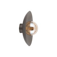Wandleuchte Glas Metall Braun blendarm G9 H:28 cm rund