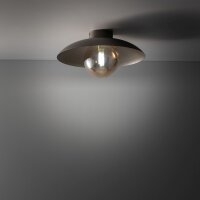 Wandleuchte Glas Metall Braun blendarm G9 H:28 cm rund
