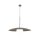 Pendelleuchte Glas Metall Weiß Braun E27 Ø65 cm rund