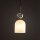 Pendelleuchte Glas Metall Gold Cognac E14 rund Ø13 cm