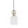 Pendelleuchte Glas Metall Gold Cognac E14 rund Ø13 cm