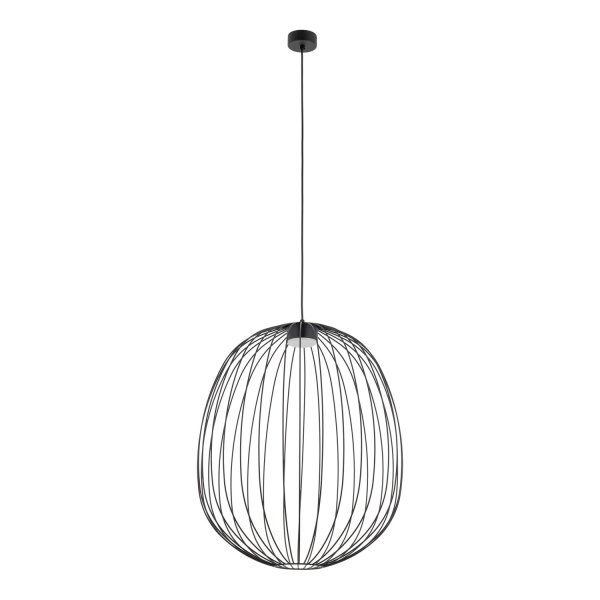 Pendelleuchte Schwarz Metall GX53 Ø50 cm Drahtschirm