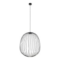 Pendelleuchte Schwarz Metall GX53 Ø50 cm Drahtschirm