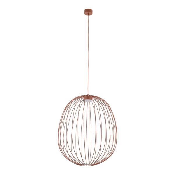 Pendelleuchte Metall Kaminrot GX53 Ø50 cm Drahtschirm