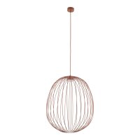 Pendelleuchte Metall Kaminrot GX53 Ø50 cm Drahtschirm
