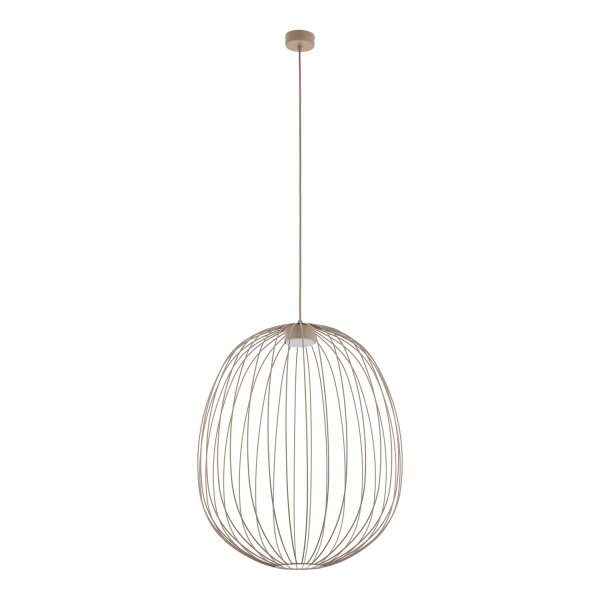 Pendelleuchte Metall Sandfarben GX53 Ø50 cm Drahtschirm
