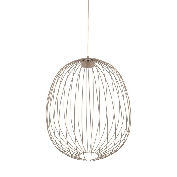 Pendelleuchte Metall Sandfarben GX53 Ø50 cm Drahtschirm