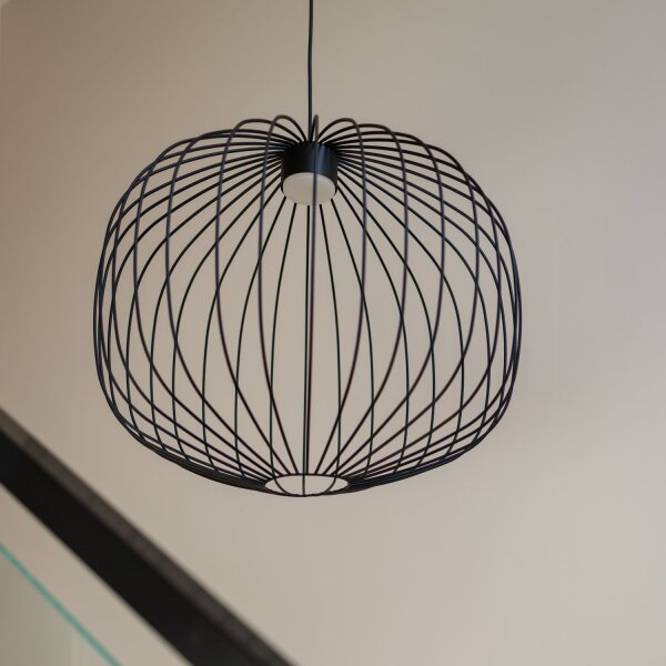 Pendelleuchte Metall Schwarz GX53 rund Ø58 cm Draht