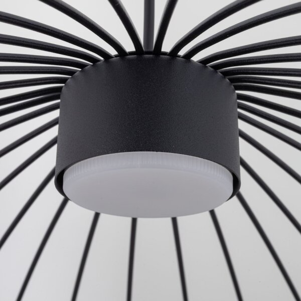 Pendelleuchte Metall Schwarz GX53 rund Ø58 cm Draht