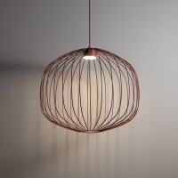 Pendelleuchte Metall Kaminrot GX53 Ø58 cm dekorativ