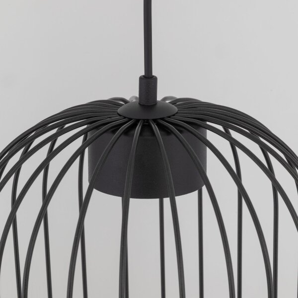 Pendelleuchte Metall Schwarz GX53 rund Ø25 cm Draht