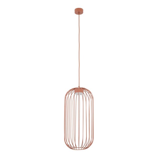 Pendelleuchte Metall Kaminrot GX53 Ø25 cm rund Draht