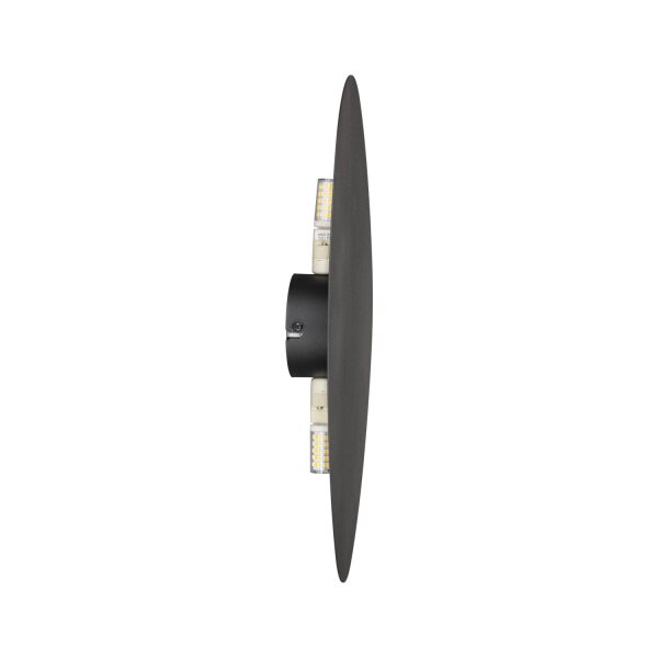 Wandleuchte indirekt 2-flammig Schwarz G9 H:30 cm