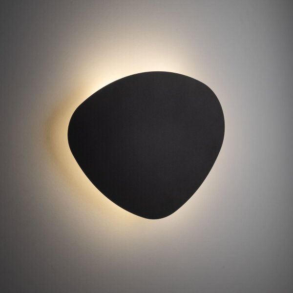 Wandlampe indirekt 3-flammig Schwarz Metall G9 H:37 cm