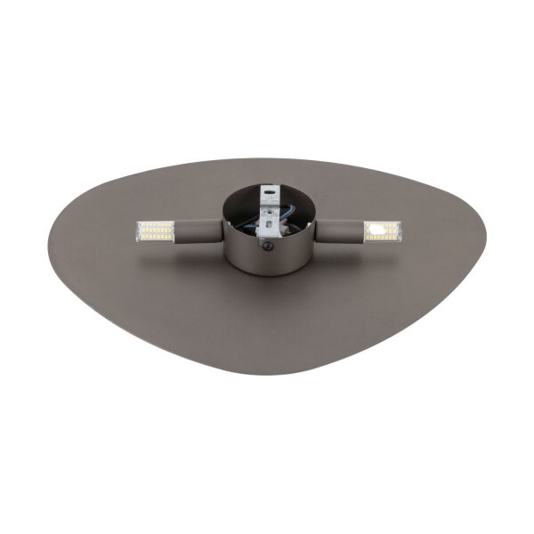 Wandleuchte indirekt 2-flammig Metall Braun G9 H:30 cm