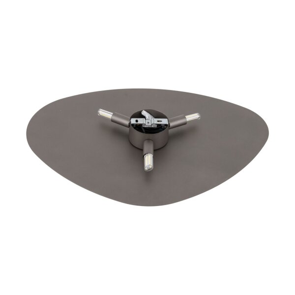 Wandlampe indirekt 3-flammig Metall Braun G9 H:37 cm