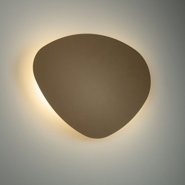 Wandlampe indirekt 2-flammig Sandfarben G9 H:30 cm