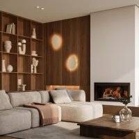 Wandlampe indirekt 2-flammig Sandfarben G9 H:30 cm