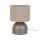 Tischlampe Stoff Metall Braun E27 H:49 cm dekorativ