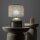 Tischlampe Stoff Metall Braun E27 H:49 cm dekorativ