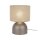 Tischlampe Stoff Metall Braun E27 H:49 cm dekorativ
