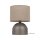 Tischlampe Stoff Metall Braun E27 H:49 cm dekorativ